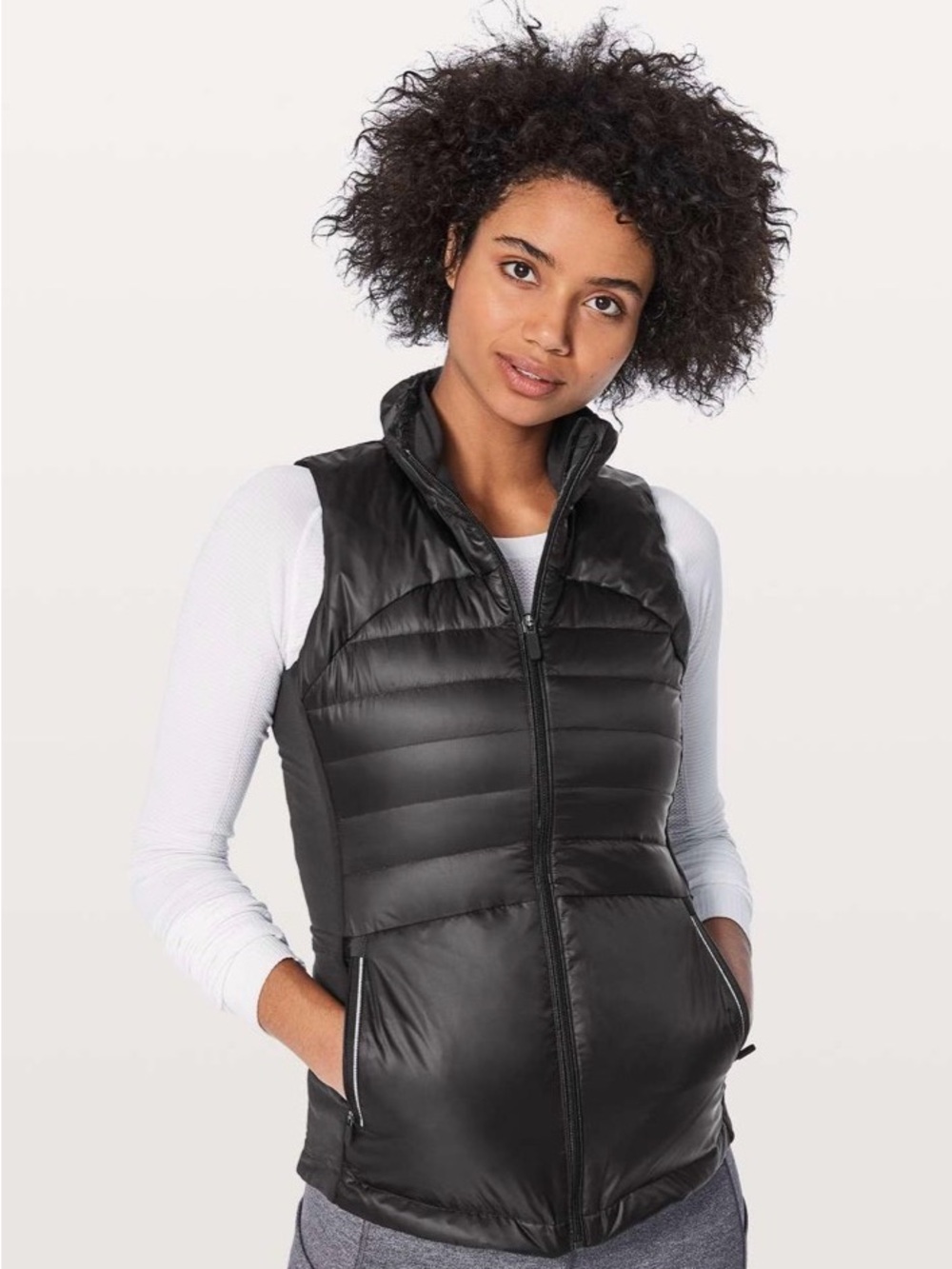 Lululemon - Down for a Run Black Quilted Puffer Vest - Lightweight Layering
